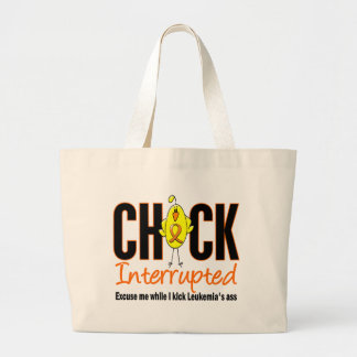 Leukaemia Chick Interrupted Large Tote Bag