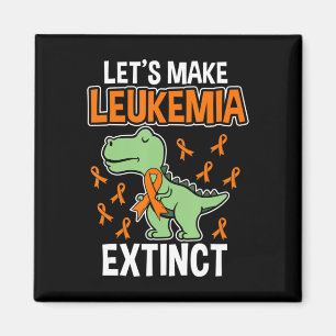 Leukaemia Dinosaur Orange Ribbon Haematologist Rep Magnet