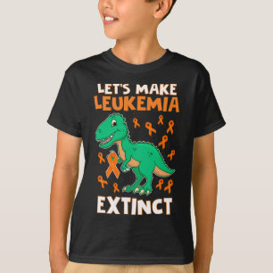 Leukaemia Dinosaur Orange Ribbon Haematologist Rep T-Shirt