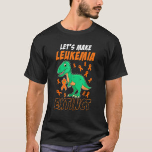 Leukaemia Dinosaur Orange Ribbon Haematologist Rep T-Shirt