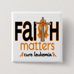 Leukaemia Faith Matters Cross 1 15 Cm Square Badge