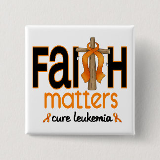 Leukaemia Faith Matters Cross 1 15 Cm Square Badge