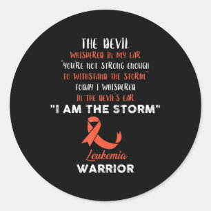 Leukaemia Fight Cancer Ribbon 4 Classic Round Sticker
