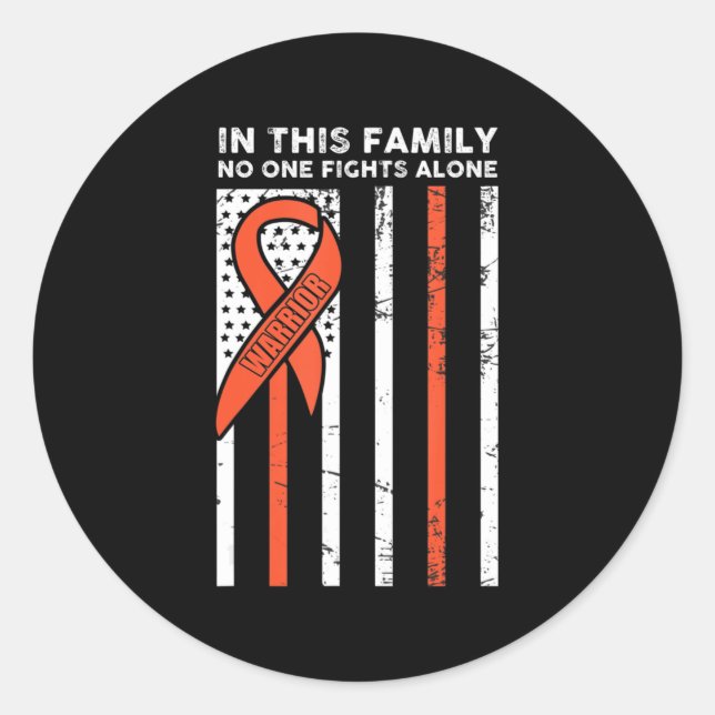 Leukaemia Fight Cancer Ribbon 6 Classic Round Sticker (Front)