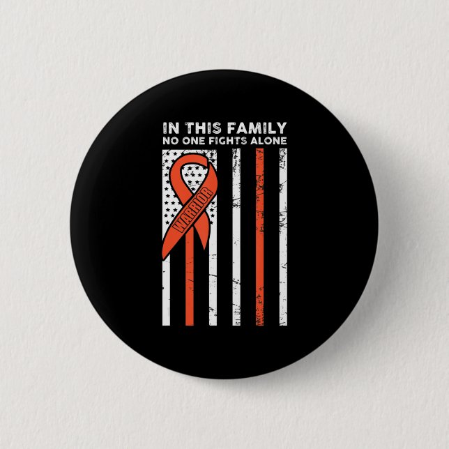 Leukaemia Fight Cancer Ribbon 6 Cm Round Badge (Front)