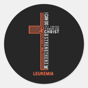 Leukaemia Fight Cancer Ribbon 7 Classic Round Sticker