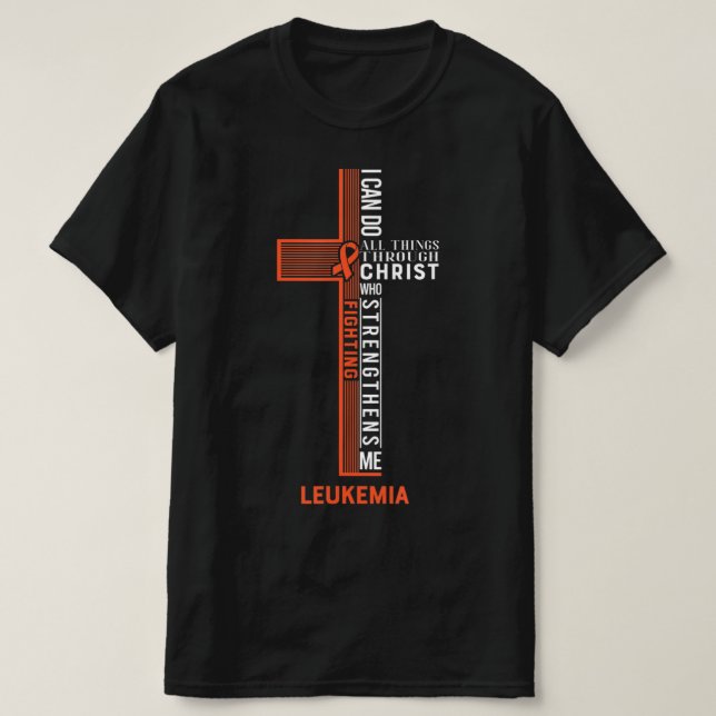 Leukaemia Fight Cancer Ribbon 7 T-Shirt (Design Front)