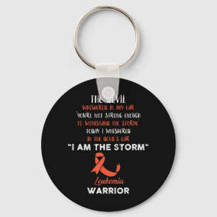 Leukaemia Fight Cancer Ribbon 8 Key Ring