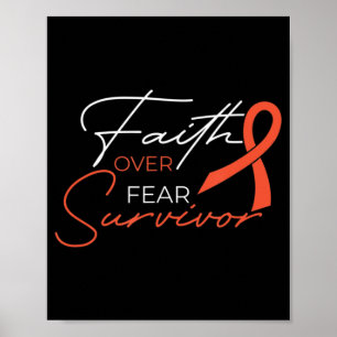 Leukaemia Fight Cancer Ribbon  Poster