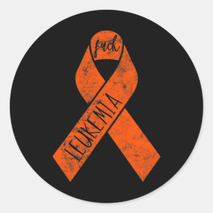 Leukaemia Gifts For Women Fck Cancer Chemo F Cance Classic Round Sticker