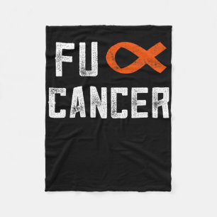 Leukaemia Gifts For Women Fck Cancer Chemo F Cance Fleece Blanket