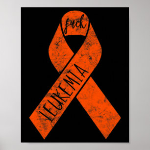 Leukaemia Gifts For Women Fck Cancer Chemo F Cance Poster