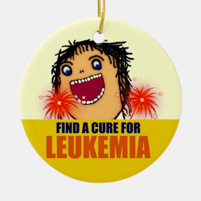 Leukaemia Guardian Angel Ceramic Tree Decoration (Front)
