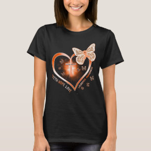 leukaemia heart cross gift warrior survivor T-Shirt