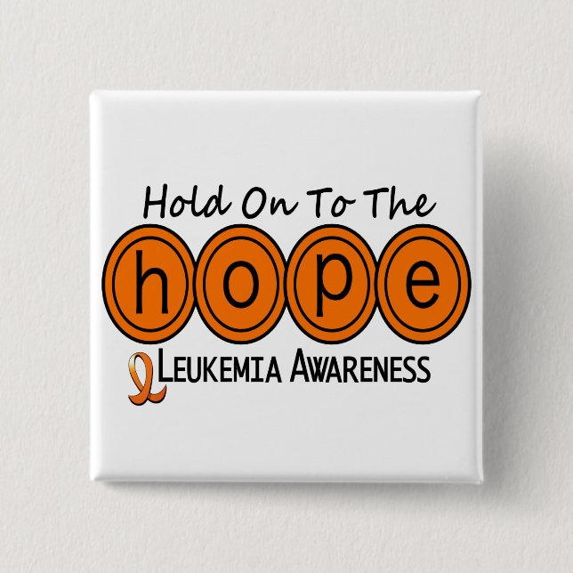 Leukaemia HOPE 6 15 Cm Square Badge (Front)