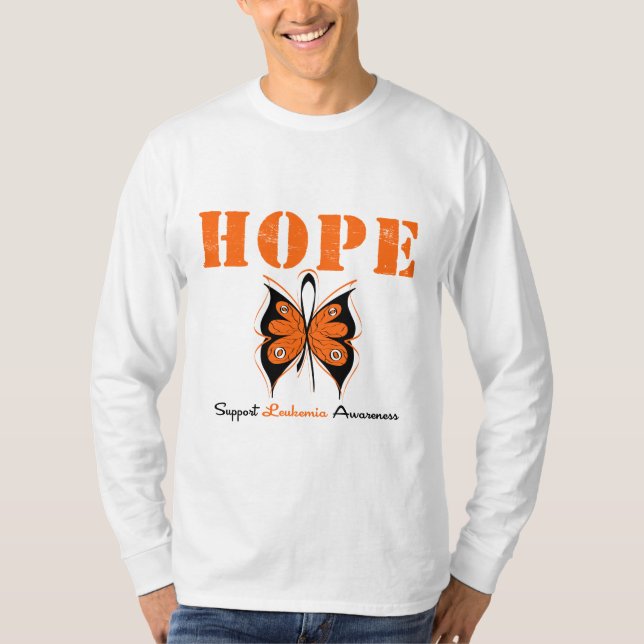 Leukaemia Hope Butterfly T-Shirt (Front)