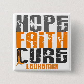Leukaemia HOPE FAITH CURE 15 Cm Square Badge