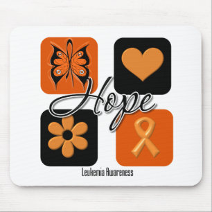Leukaemia Hope Love Inspire Awareness Mouse Pad