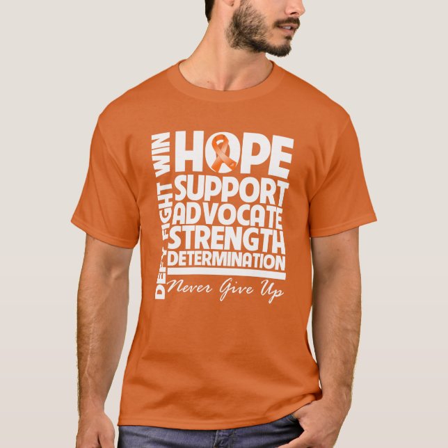 Leukaemia Hope Support Strength T-Shirt (Front)