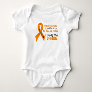 Leukaemia I Proudly Wear Orange Baby Bodysuit