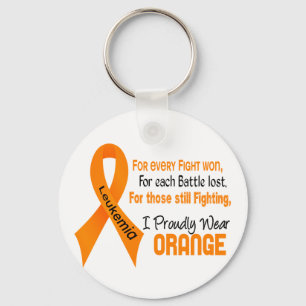 Leukaemia I Proudly Wear Orange Key Ring