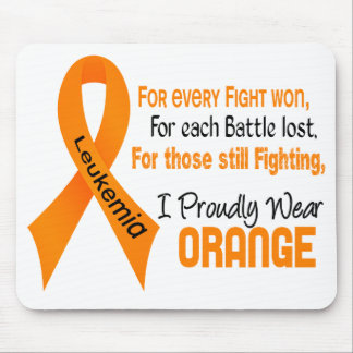 Leukaemia I Proudly Wear Orange Mouse Pad