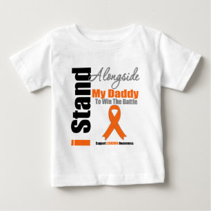 Leukaemia I Stand Alongside My Daddy Baby T-Shirt