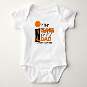 Leukaemia I WEAR ORANGE FOR MY DAD 9 Baby Bodysuit