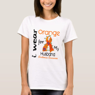 Leukaemia I Wear Orange For My Husband 43 T-Shirt
