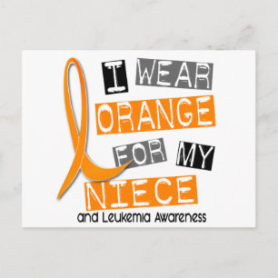 Leukaemia I Wear Orange For My Niece 37 Postcard