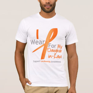 Leukaemia I Wear Orange Ribbon Daughter-in-Law T-Shirt