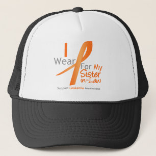 Leukaemia I Wear Orange Ribbon Sister-in-Law Trucker Hat