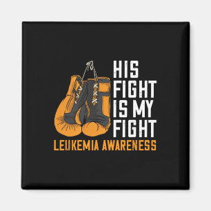 Leukaemia My Fight Boxing Orange Ribbon Leukaemia Magnet