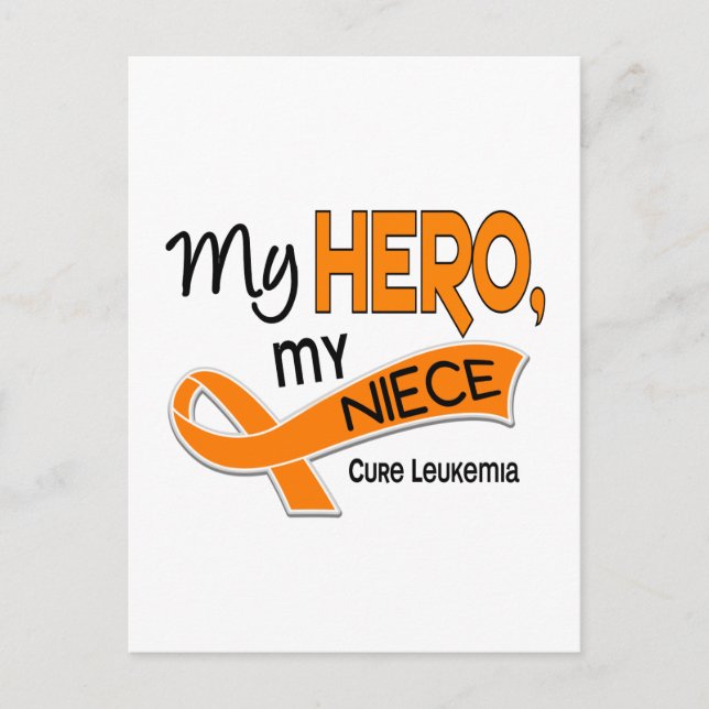 Leukaemia MY HERO MY NIECE 42 Postcard (Front)