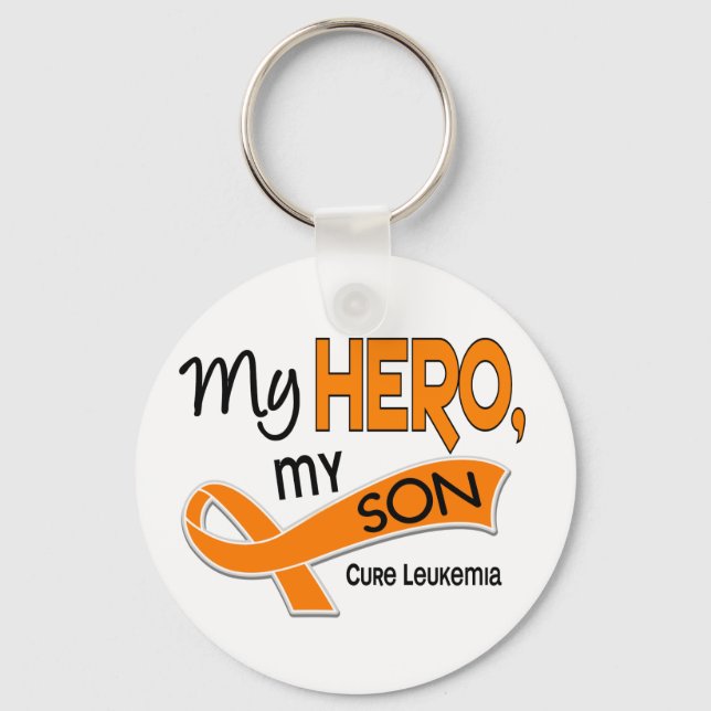Leukaemia MY HERO MY SON 42 Key Ring (Front)