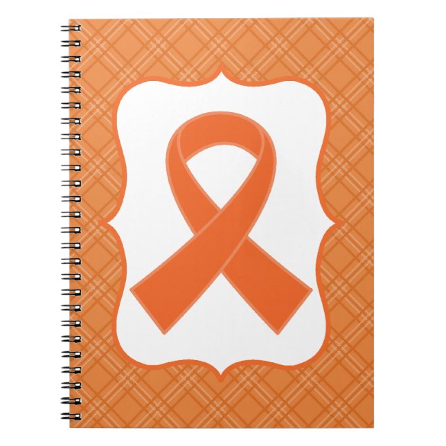 Leukaemia or Multiple Sclerosis Orange Ribbon Spiral Notebook (Front)