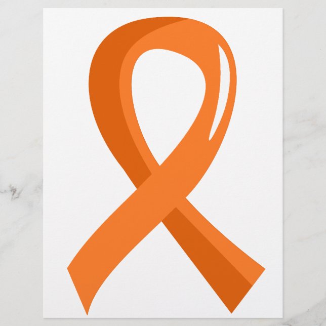 Leukaemia Orange Ribbon 3 Flyer (Front)