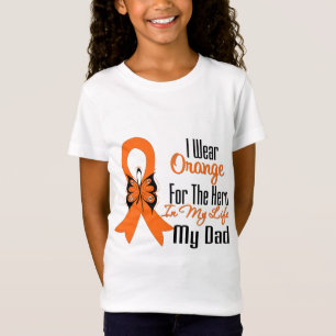 Leukaemia Orange Ribbon Hero My Dad T-Shirt