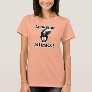 Leukaemia Orange Stinks Skunk Awareness Design T-Shirt