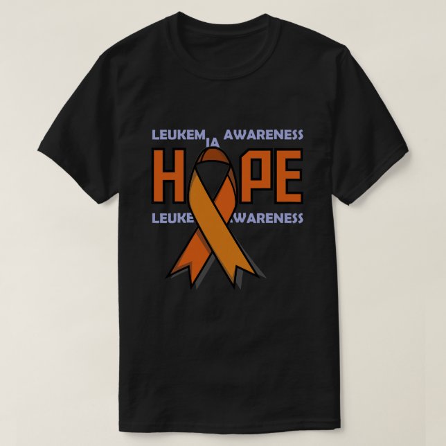 Leukaemia Ribbon Hope Leukaemia Awareness T-Shirt (Design Front)