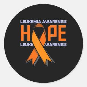 Leukaemia Ribbon Leukaemia Awareness Classic Round Sticker