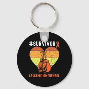 Leukaemia Survivor Blood Cancer Awareness Retro  Key Ring