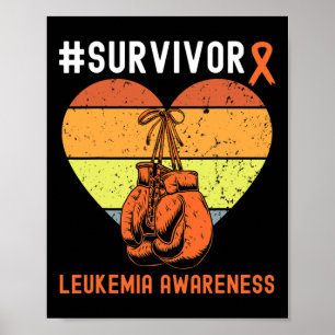Leukaemia Survivor Blood Cancer Awareness Retro Poster