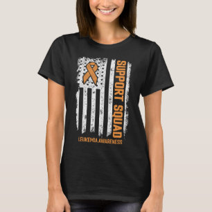 Leukaemia Survivor Flag Support Squad Leukaemia Ca T-Shirt