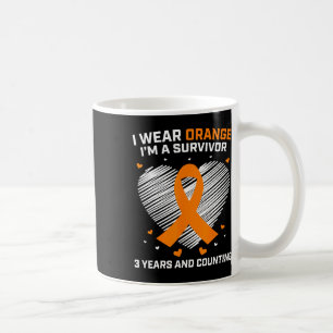Leukaemia Survivor Gifts 3 Years Cancer Free Aware Coffee Mug