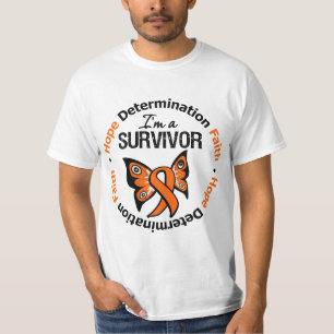 Leukaemia Survivor Hope Determination Faith T-Shirt