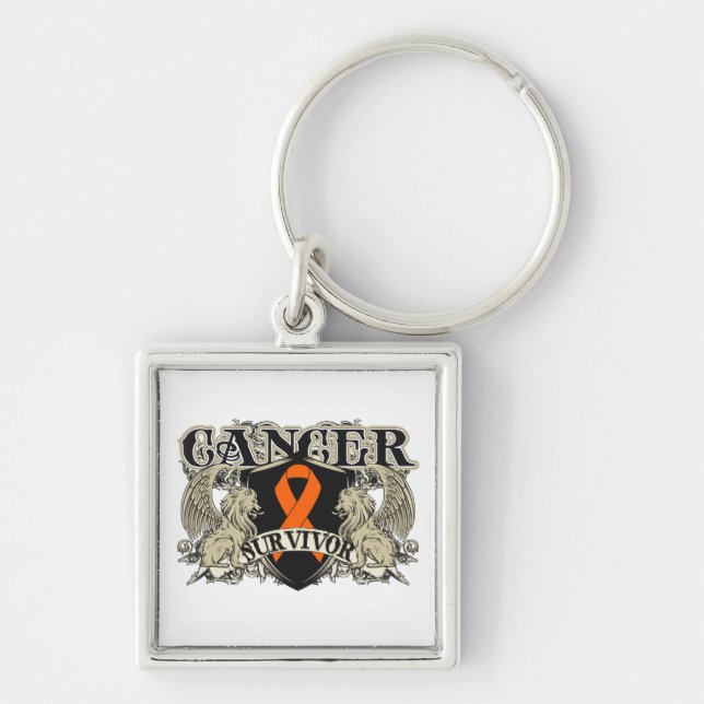 Leukaemia Survivor Mens Heraldry Key Ring (Front)