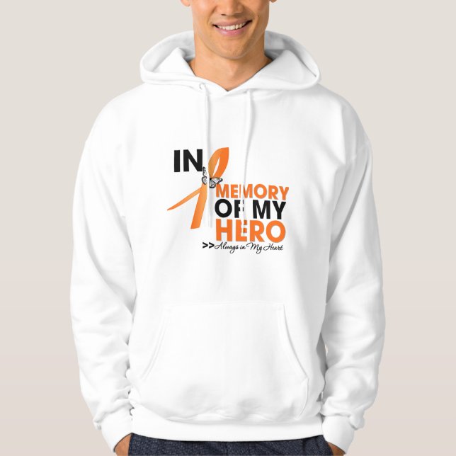 Leukaemia Tribute In Memory of My Hero.png Hoodie (Front)
