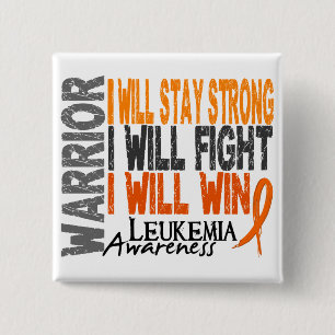 Leukaemia Warrior 15 Cm Square Badge
