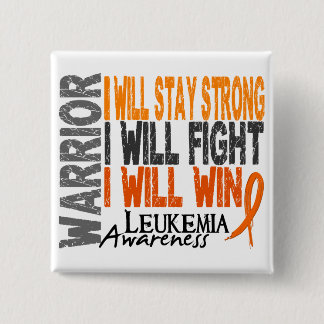 Leukaemia Warrior 15 Cm Square Badge